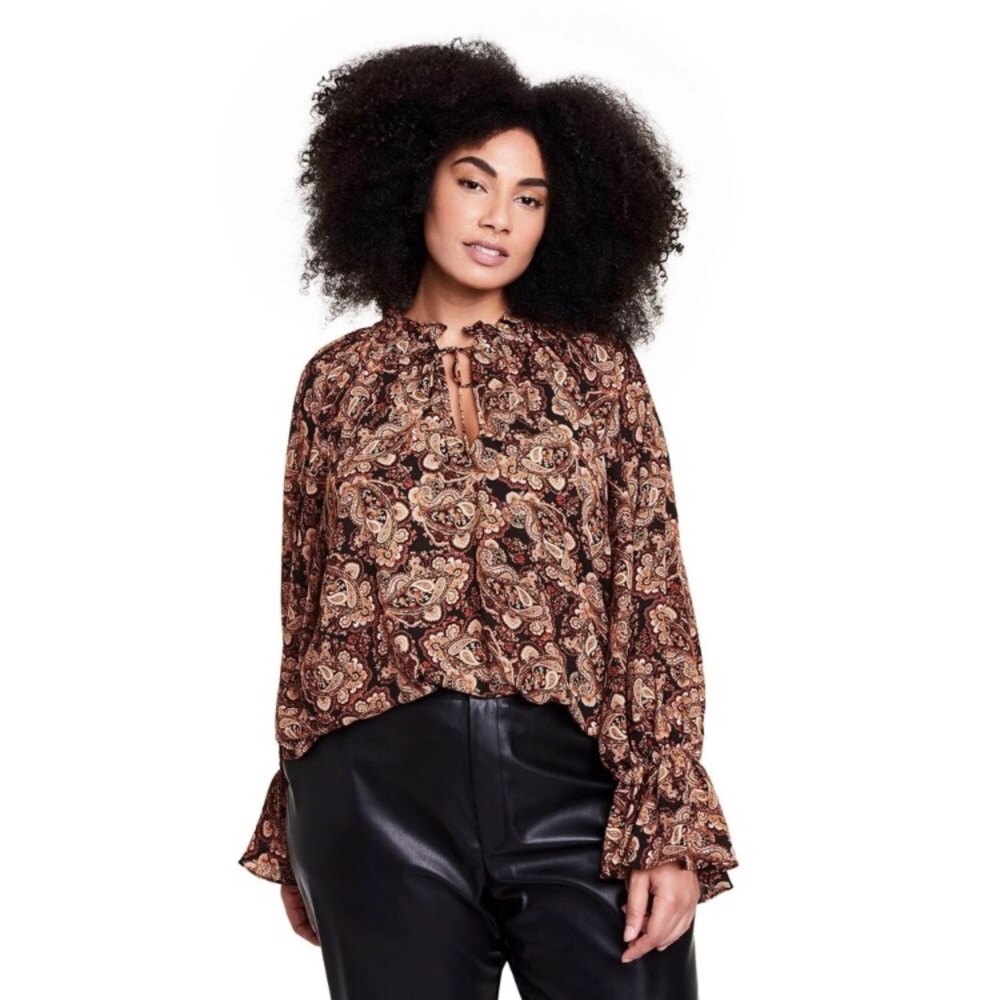 Nili Lotan Target Paisley Top Blouse Size 2X